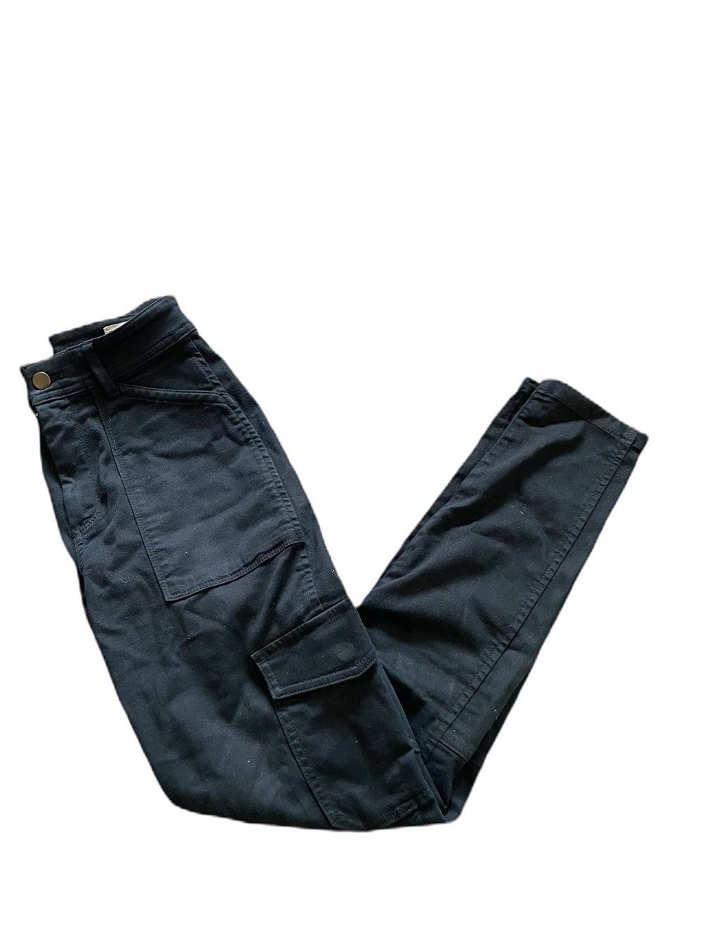 ❤️ GAP BLACK HIGH RISE SKINNY CARGO PANTS SIZE 2